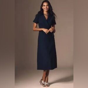 Anthropologie Maeve the Colette wrap Midi Dress